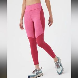Outdoor Voices Tech Sweat Core 7/8 Leggings - Raspberry/Vivacious